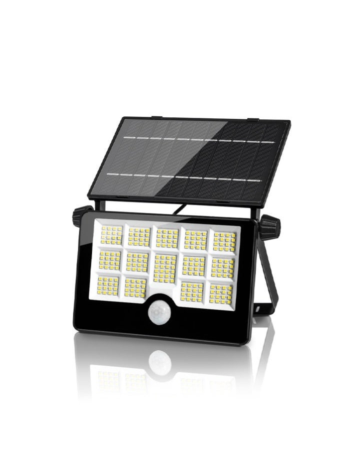 في ماكس كشاف LED يعمل بالطاقة الشمسية - إضاءة بيضاء باردة 6500 كلفن، قابل للطي والحمل، مصباح جداري خارجي، مقاوم للماء بمعيار IP65، شحن USB، مفتاح تشغيل/إيقاف - مصباح تخييم يعمل بالطاقة الشمسية للفناء، والسفر، والفلل، والاستخدام في حالات الطوارئ - Image 2